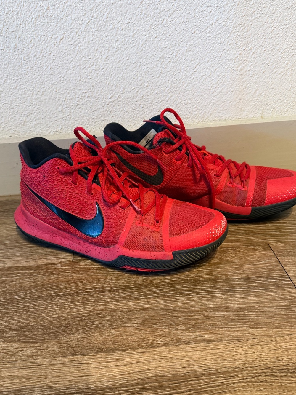 Nike Red and Black Men's Basketball Sneakers Kyrie 3